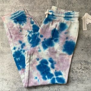 Treasure & Bond Big Girls Purple and Blue Tie Dye Sweatpants L 10-12